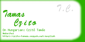 tamas czito business card